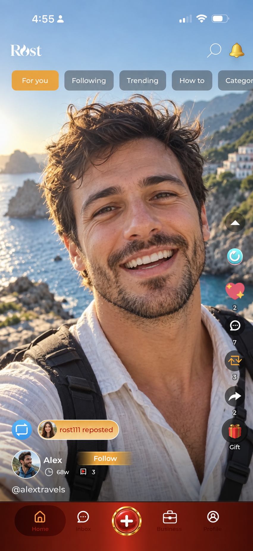 Rost mobile social screen